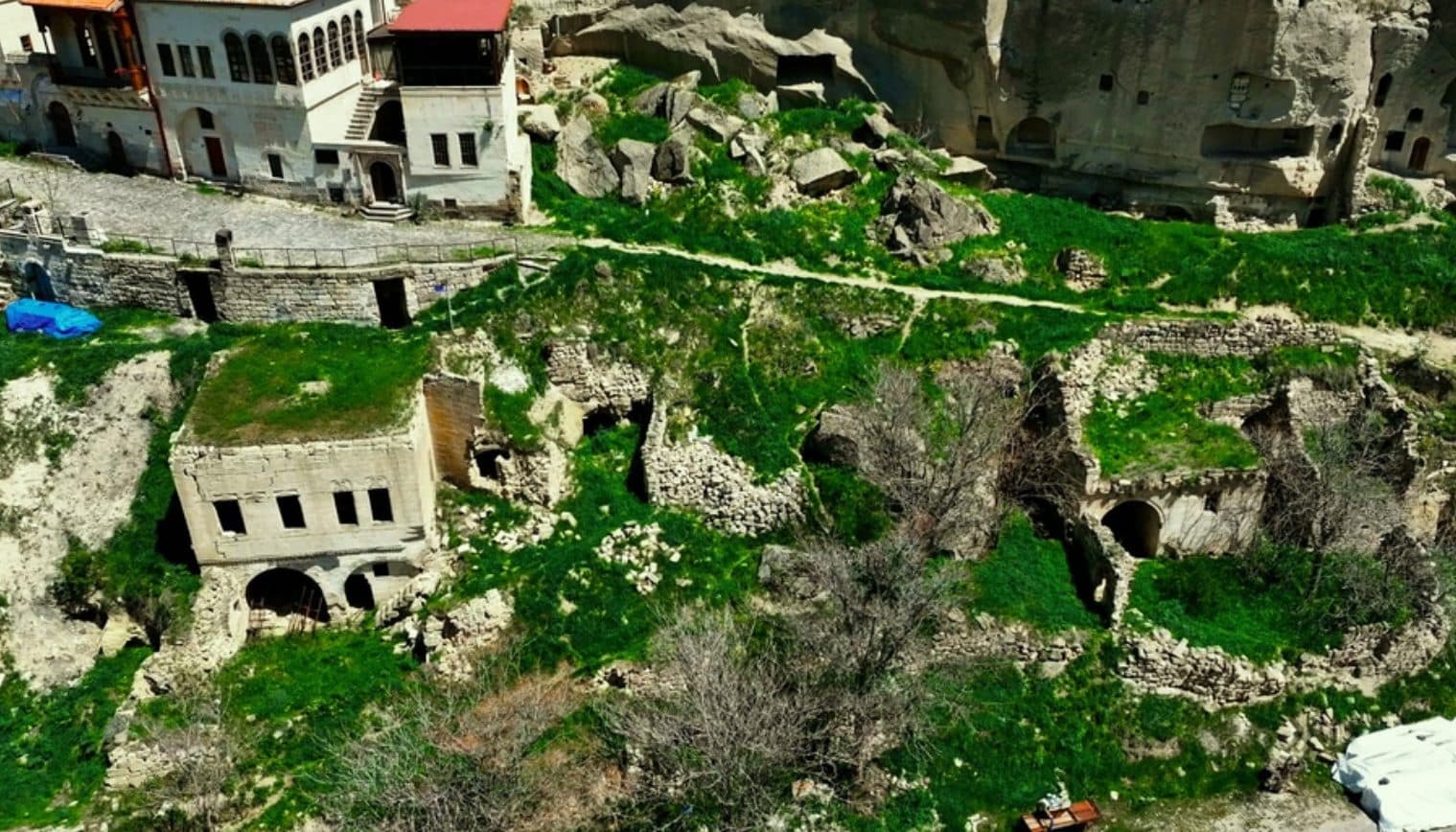 Mustafapaşa'da 20 Odalı, İki Yapılı Dönüşüm Projesi — mimari görselleştirme